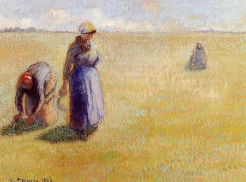 卡米耶 畢沙羅 Three Women Cutting Grass 卡米耶 畢沙羅 Three Women Cutting Grass